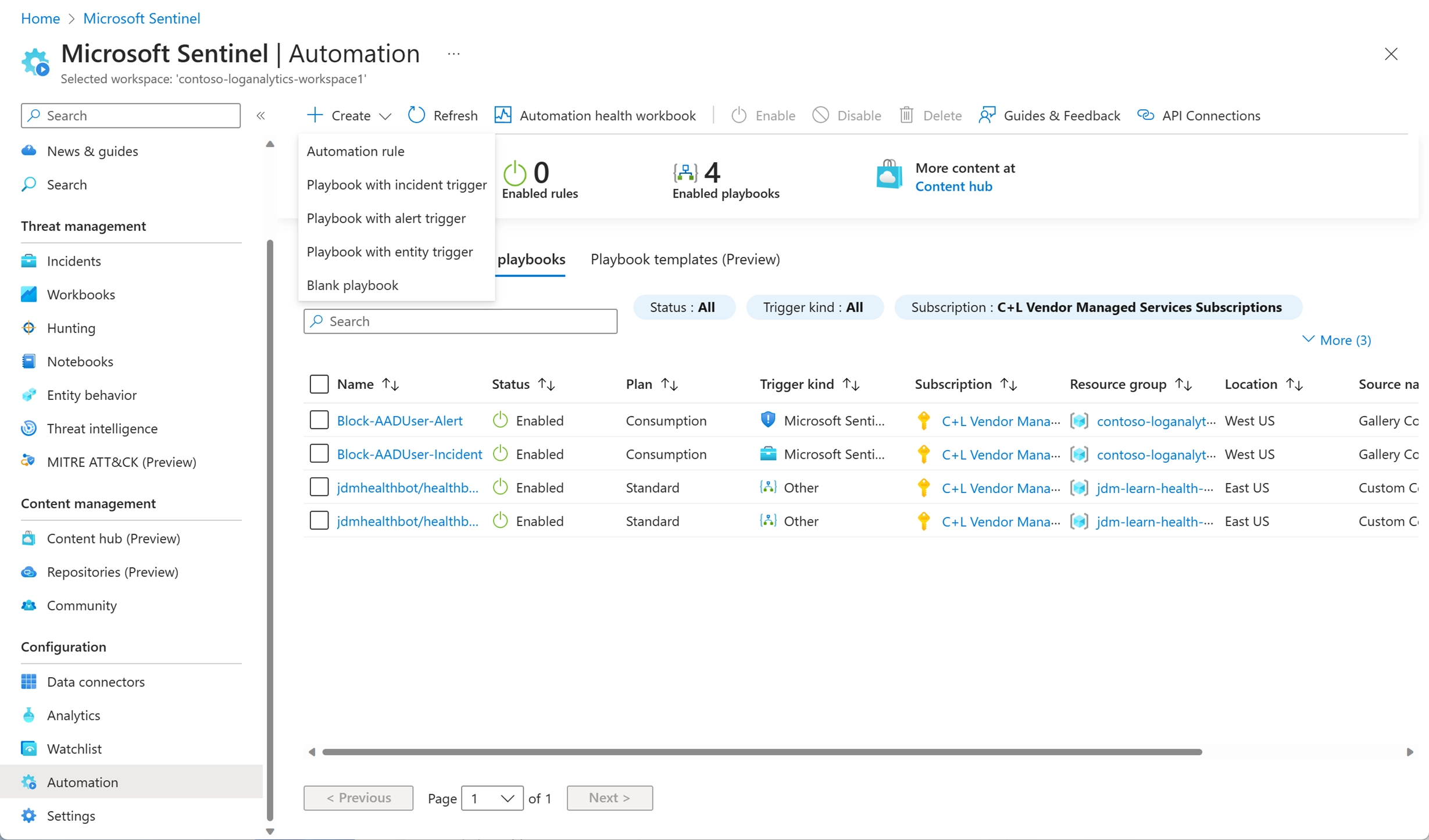 Automation Playbooks